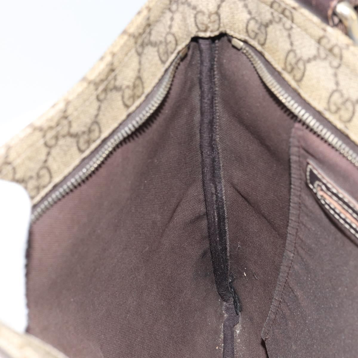 Gucci Zip Top Messenger Bag GG Coated Canvas, BEIGE, PVC, Shoulder bag