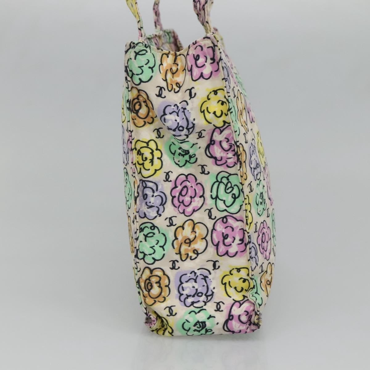 Chanel Vintage Camellia Tote Printed Nylon, MULTICOLOUR, NYLON, Tote bag
