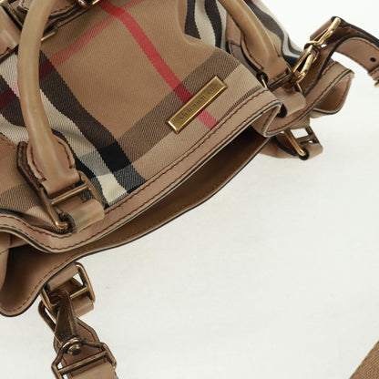 Burberry Brecon Convertible Tote House Check Canvas, BEIGE, CANVAS, Tote bag
