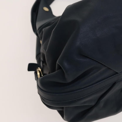 Bvlgari Chandra Hobo Leather, BLUE, LEATHER, Handbag