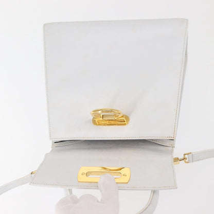 Salvatore Ferragamo Gancini Convertible Top Handle Bag Leather, WHITE, LEATHER, Handbag