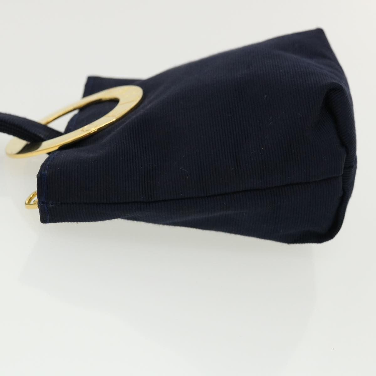 Celine Circle Logo Pouch Nylon, NAVY, CANVAS, Clutche & pouche