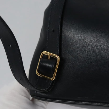 Gucci Vintage Bamboo Backpack Leather, Black, Leather, Backpack