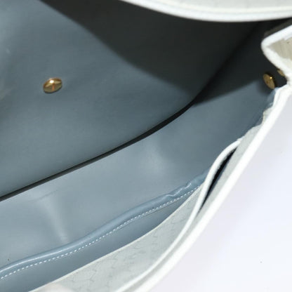 Christian Dior Vintage Honeycomb Flap Crossbody Bag Canvas and Leather, WHITE, CANVAS, Shoulder bag