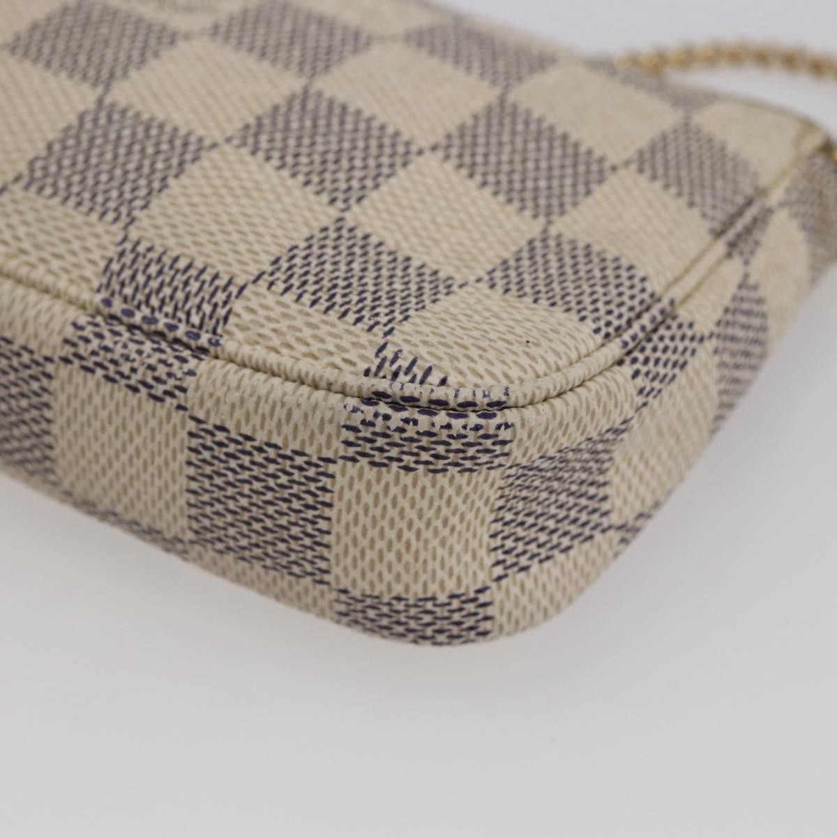Louis Vuitton Pochette Accessoires Damier, WHITE, CANVAS, Clutche & pouche