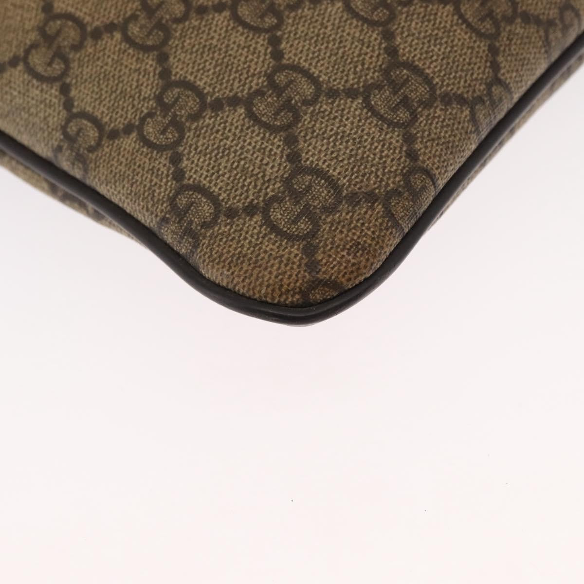 Gucci Flat Messenger Bag GG Coated Canvas, BEIGE, PVC, Shoulder bag