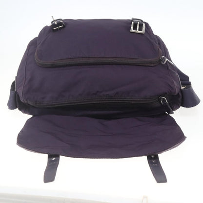 Prada Double Buckle Flap Messenger Bag Tessuto, PURPLE, NYLON, Shoulder bag