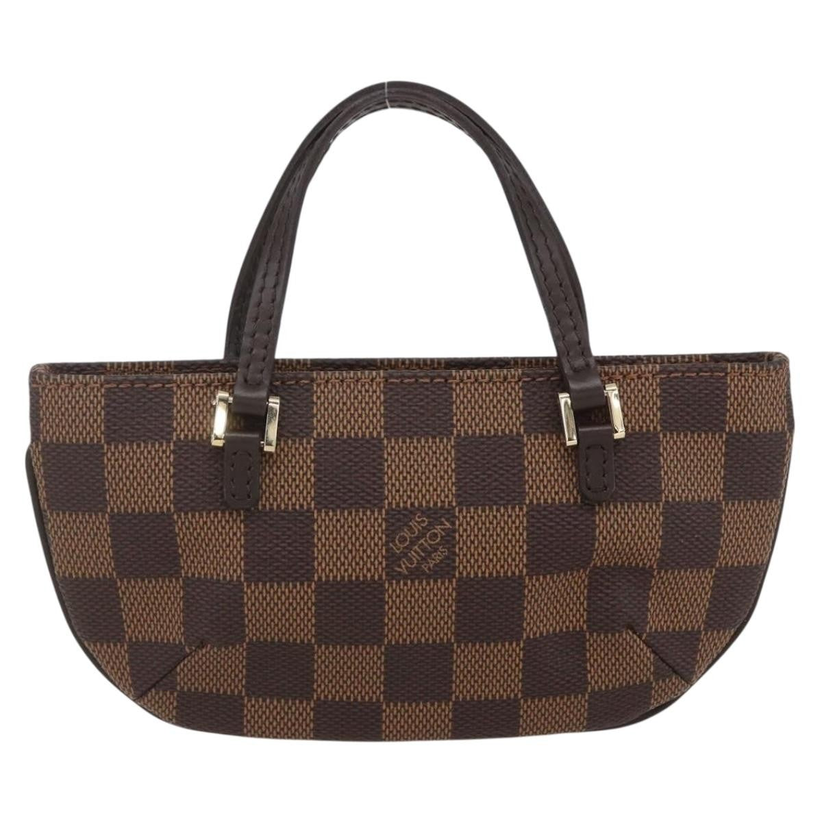 Louis Vuitton Manosque Pochette Damier, BROWN, CANVAS, Clutche & pouche