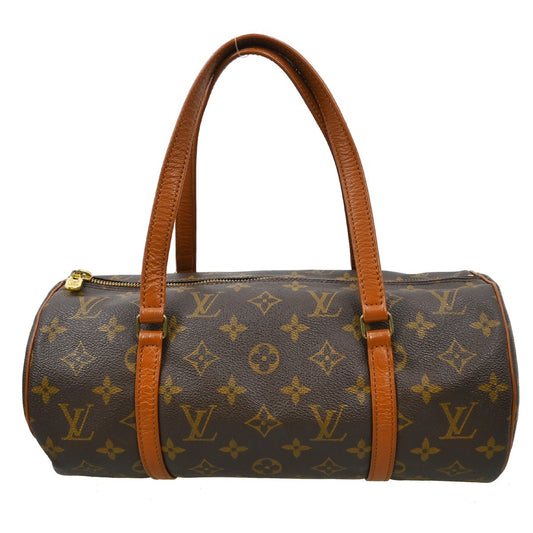 Louis Vuitton Papillon Handbag Monogram Canvas, Brown, Canvas, Handbag