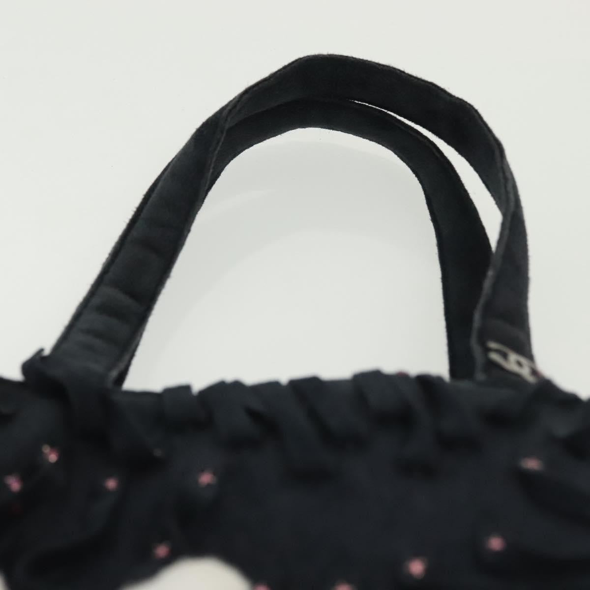 Chanel Vintage Fringe Tote Suede, NAVY, SUEDE, Tote bag