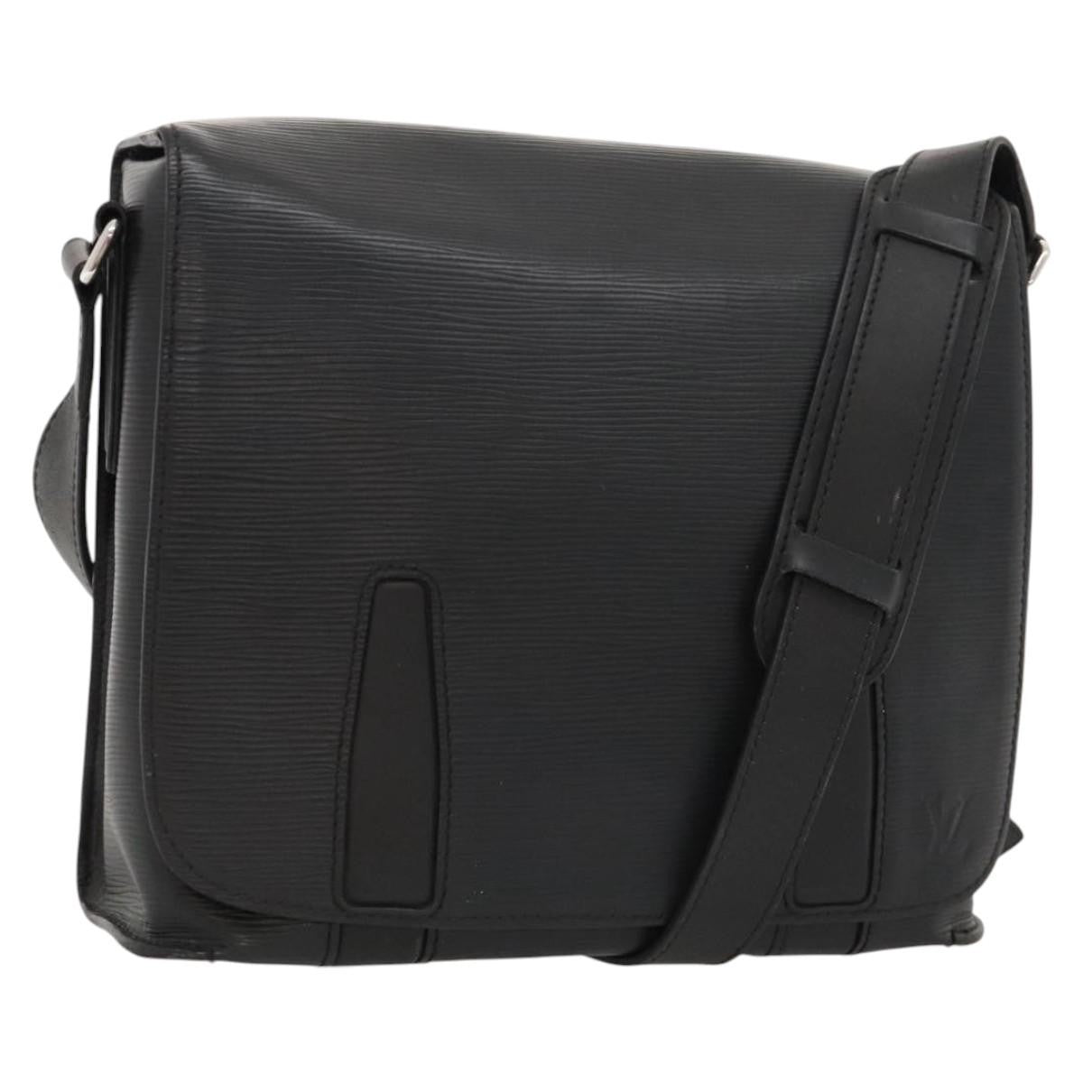 Louis Vuitton Harrington Messenger Bag Epi Leather, BLACK, LEATHER, Crossbody bag