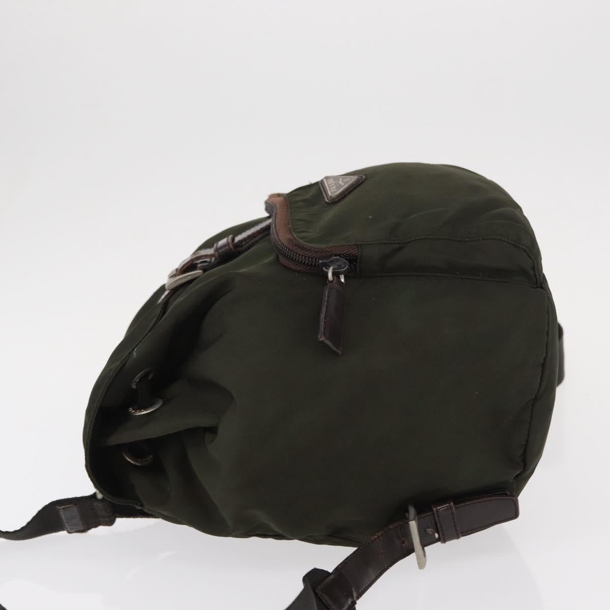 Prada Front Pocket Backpack Tessuto, Khaki, Nylon, Backpack