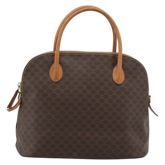 Celine Vintage Macadam Handbag Canvas, Brown, Canvas, Handbag