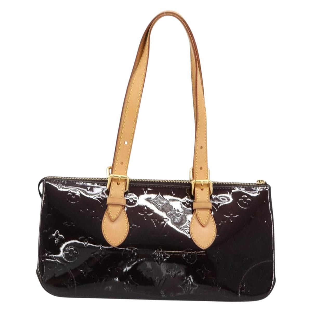 Louis Vuitton Rosewood Avenue Handbag Monogram Vernis, Purple, Patent Leather, Handbag