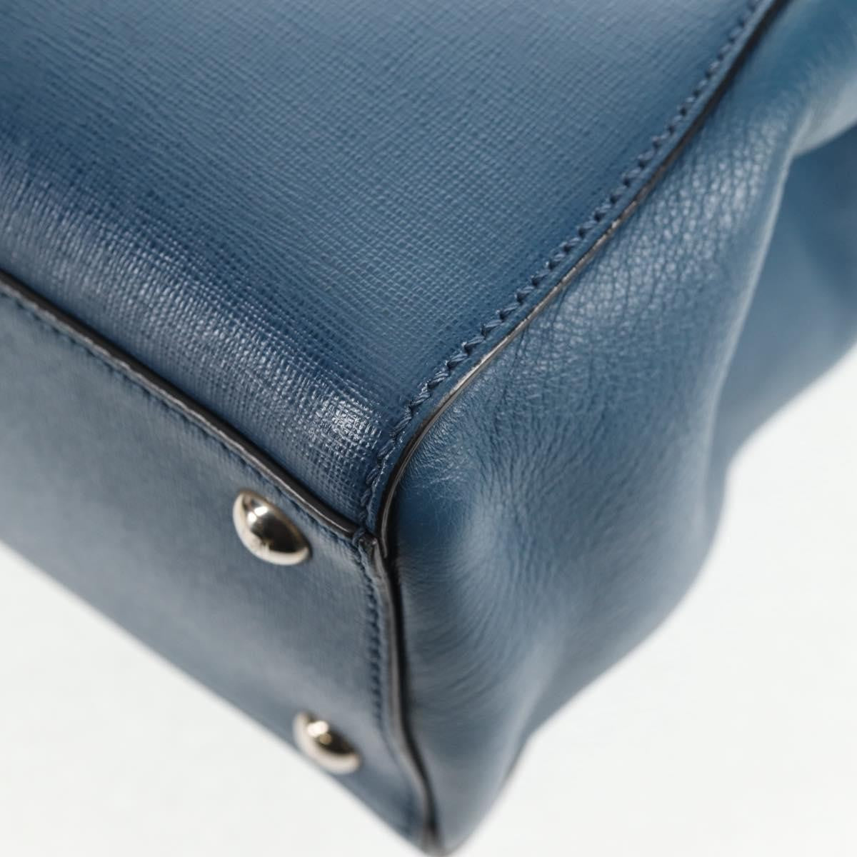 Fendi 2Jours Bag Leather, BLUE, LEATHER, Handbag