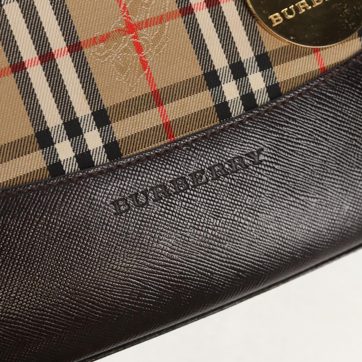 Burberry Nova Check Handbag Nova Check Canvas and leather, BEIGE, CANVAS, Handbag
