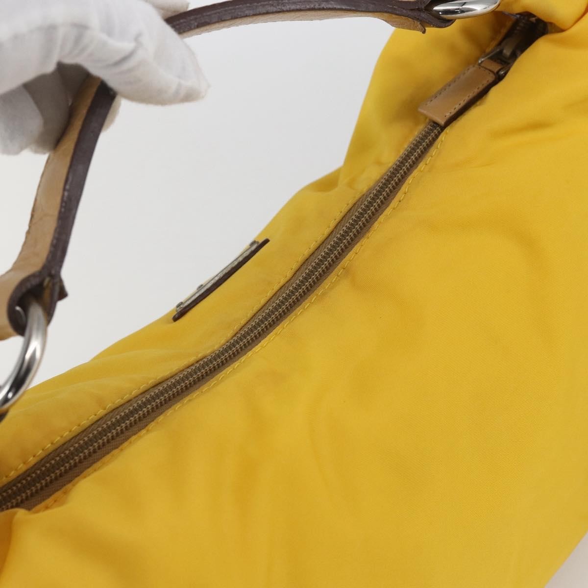 Prada Vintage Shoulder Bag Tessuto, Yellow, Nylon, Shoulder Bag
