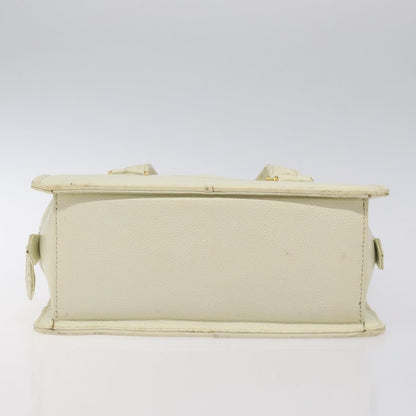 Versace Vintage Handbag Leather, WHITE, LEATHER, Handbag