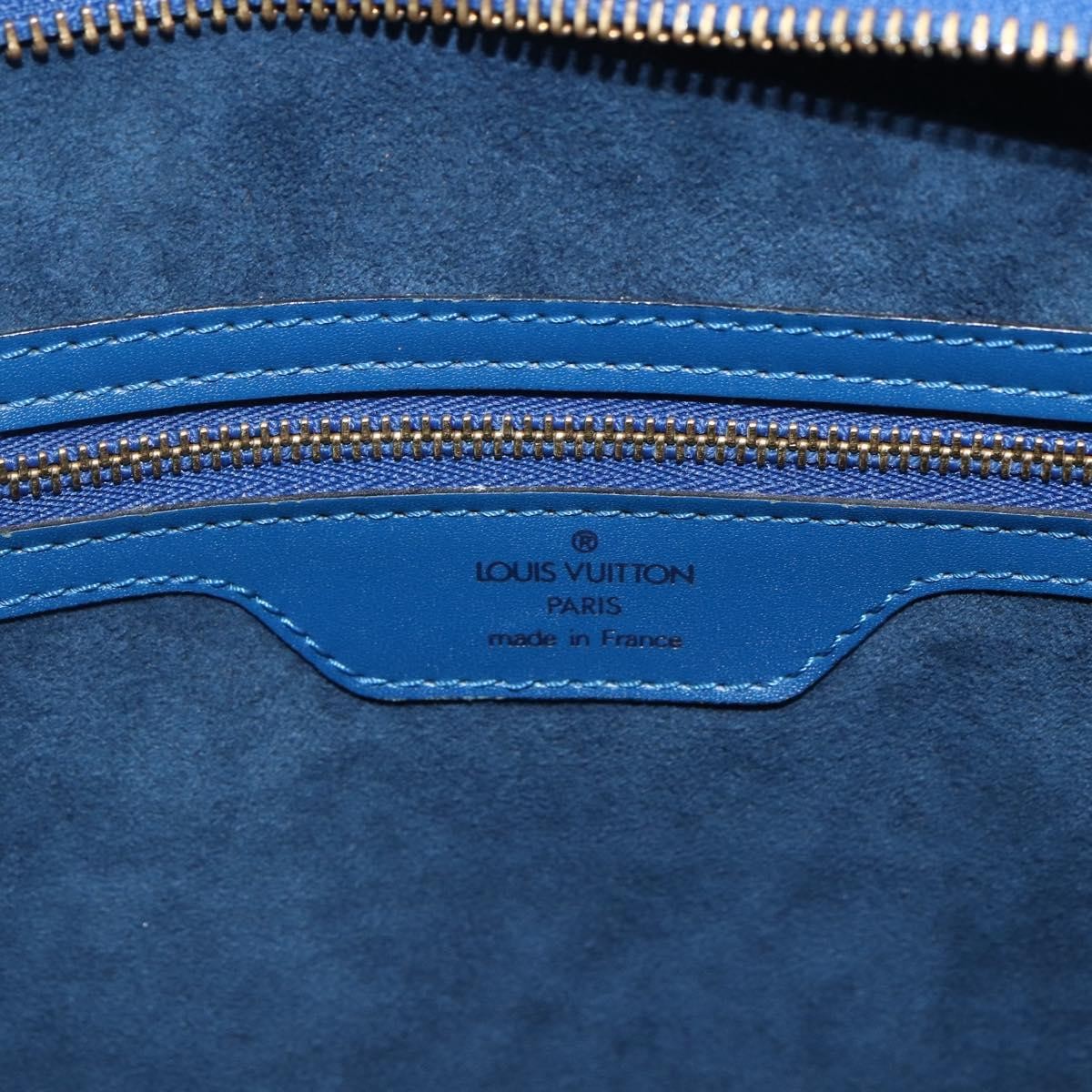 Louis Vuitton Saint Jacques Handbag Epi Leather, BLUE, LEATHER, Shoulder bag