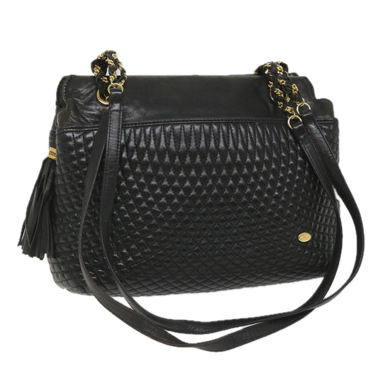 Bally Vintage Shoulder Bag Quilted leather, BLACK, LEATHER, Shoulder bag