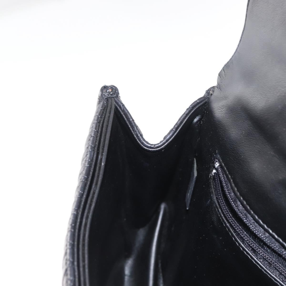 Bally Vintage Chain Shoulder Bag Quilted Leather, Black, Leather, Shoulder Bag