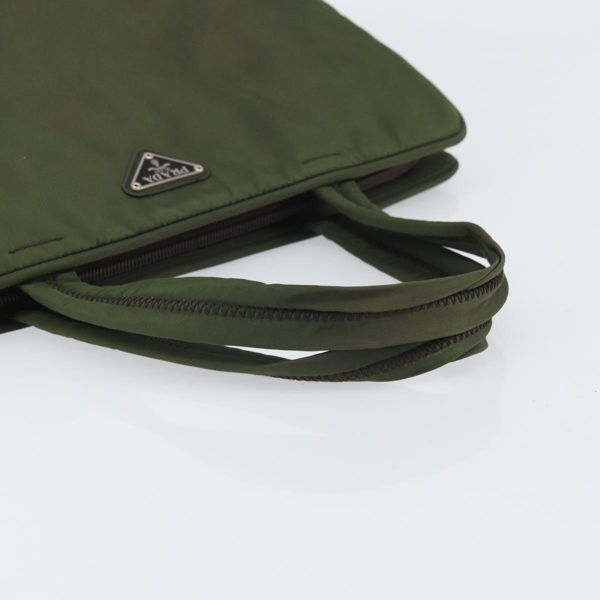 Prada Vintage Zip Handbag Tessuto, GREEN, NYLON, Handbag