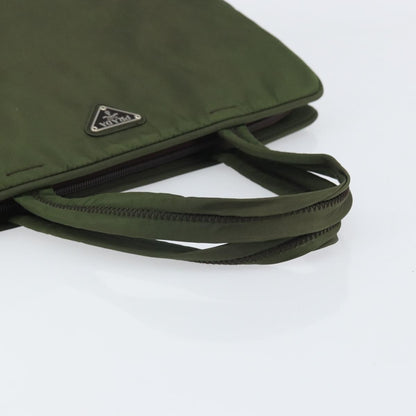 Prada Vintage Zip Handbag Tessuto, GREEN, NYLON, Handbag