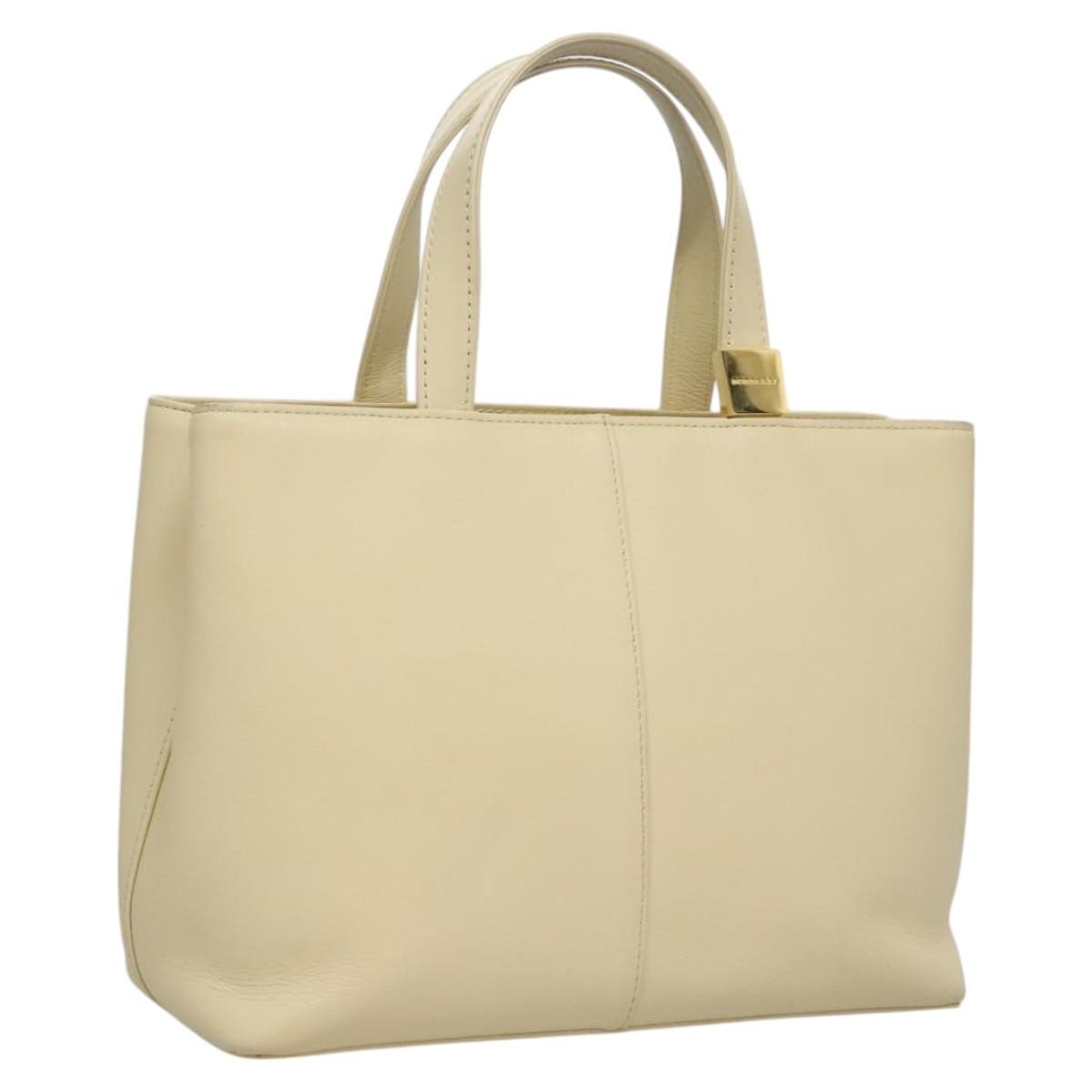 Burberry Vintage Handbag Leather, BEIGE, LEATHER, Handbag