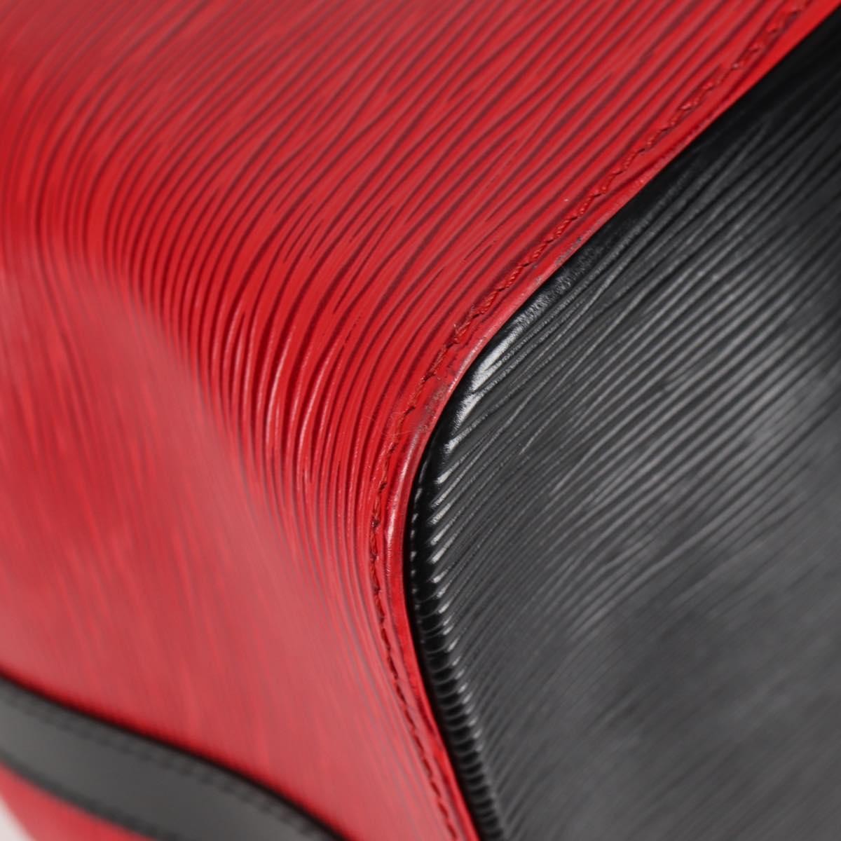 Louis Vuitton Bicolor Petit Noe Handbag Epi Leather, BLACK, LEATHER, Handbag