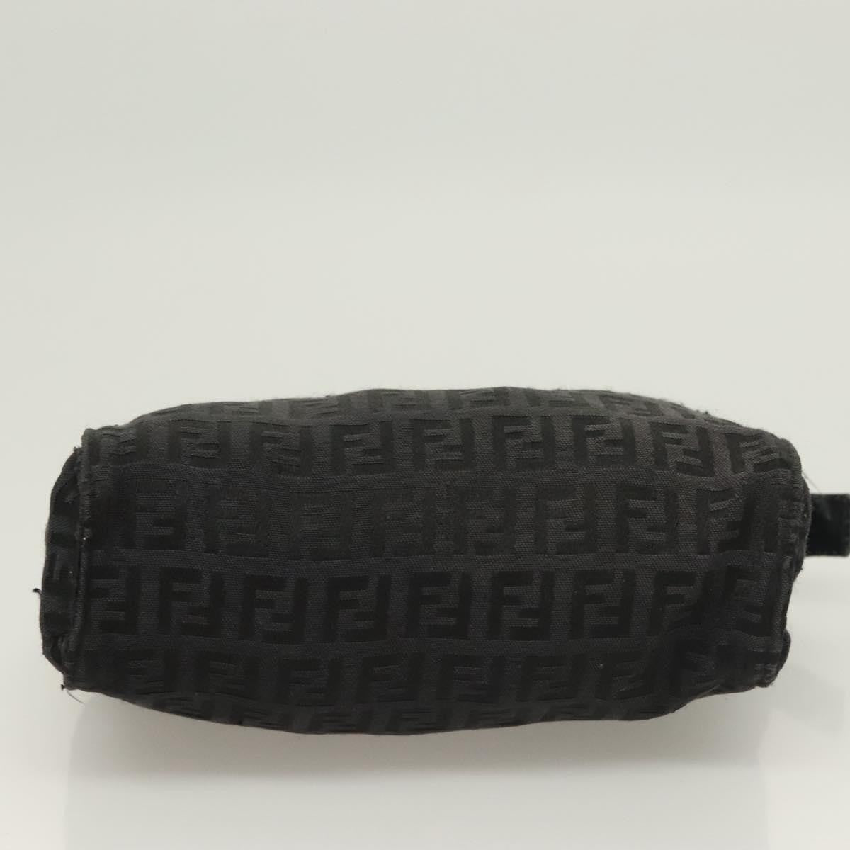 Fendi FF Logo Pouch Canvas, BLACK, CANVAS, Clutche & pouche