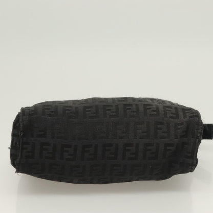 Fendi FF Logo Pouch Canvas, BLACK, CANVAS, Clutche & pouche