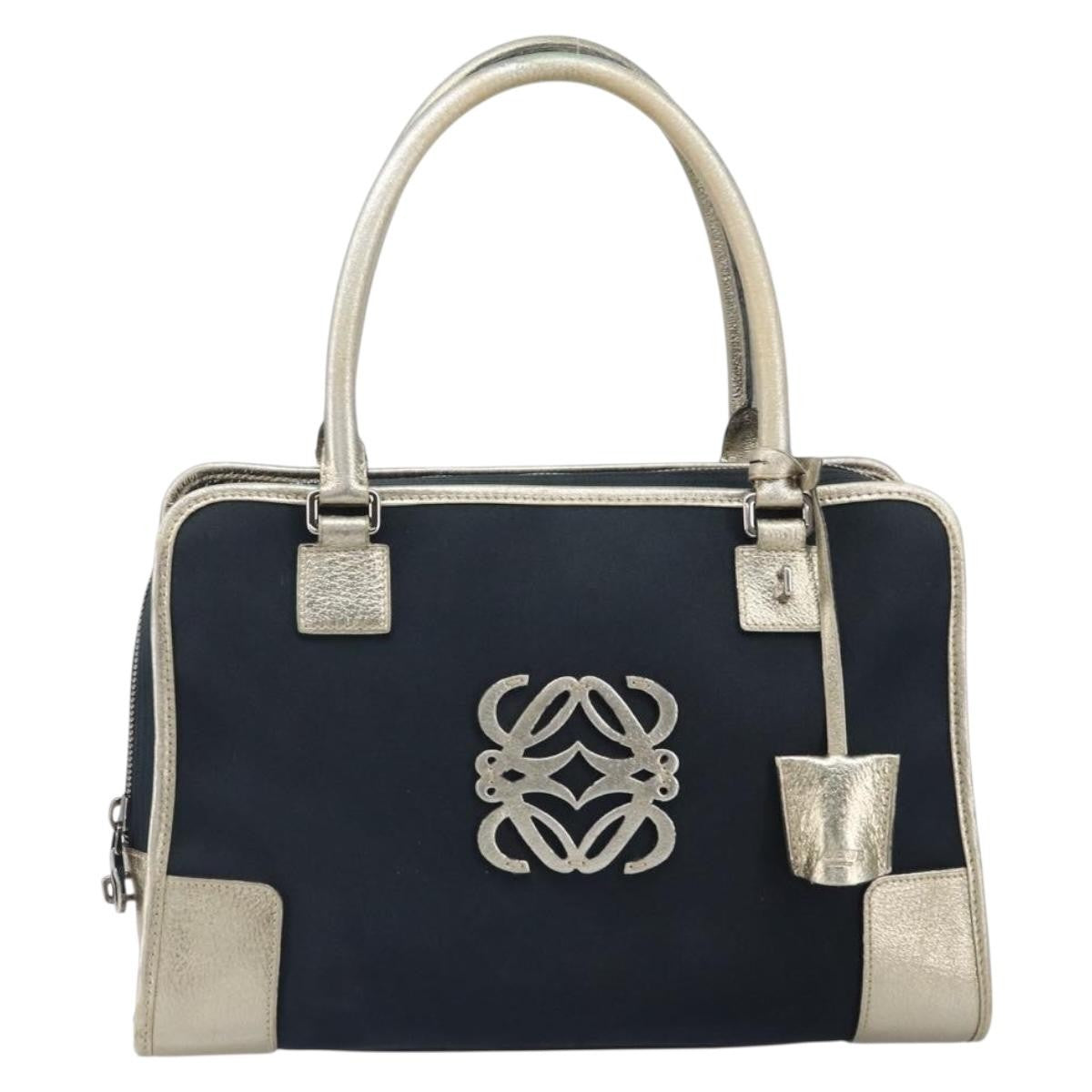 Loewe Amazona Bag Suede, NAVY, CANVAS, Handbag