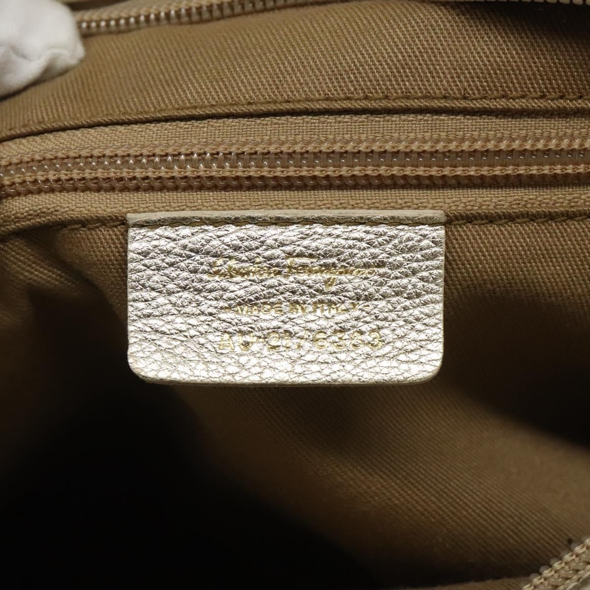 Salvatore Ferragamo Marisa Satchel Leather, GOLD, LEATHER, Shoulder bag