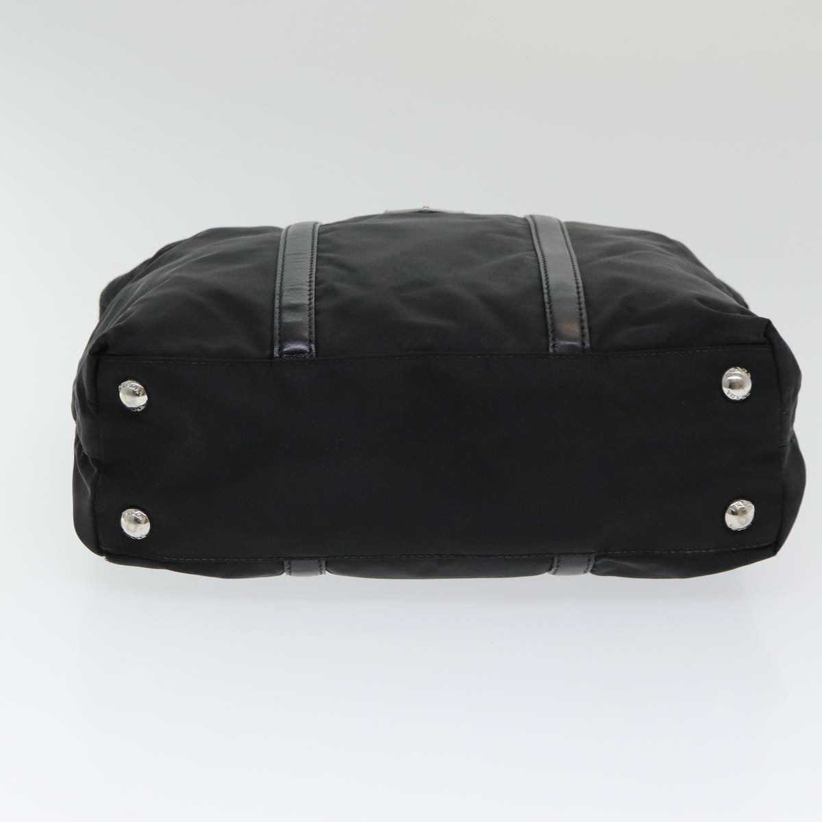 Prada Convertible Zip Tote Tessuto with Leather, BLACK, NYLON, Tote bag
