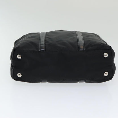 Prada Convertible Zip Tote Tessuto with Leather, BLACK, NYLON, Tote bag