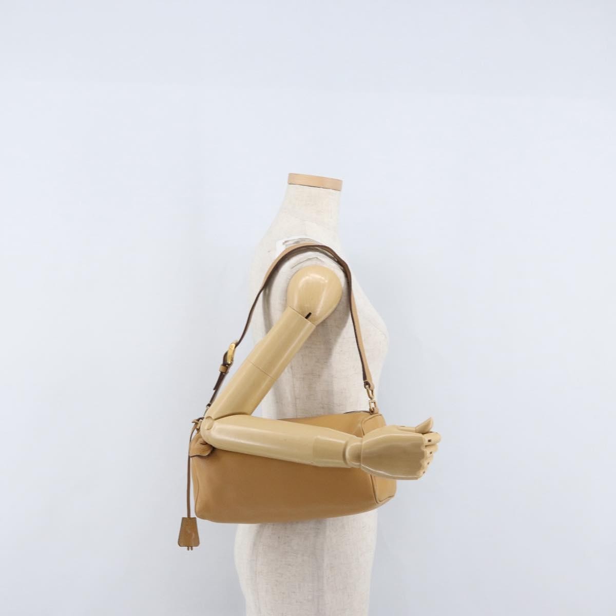 Prada Vintage Shoulder Bag Leather, BROWN, LEATHER, Shoulder bag