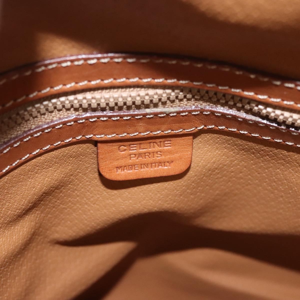 Celine Macadam Handbag Macadam with leather, Brown, Canvas, Handbag