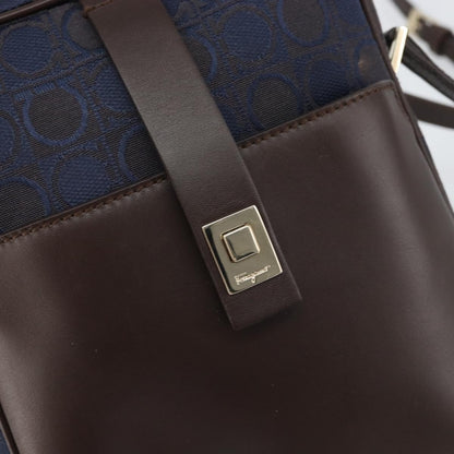 Salvatore Ferragamo Gancini Shoulder Bag Nylon, Navy, Nylon, Shoulder Bag