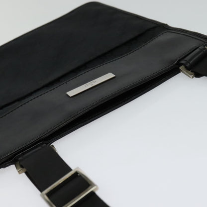 Gucci Vintage Flat Messenger Bag GG Canvas, BLACK, CANVAS, Shoulder bag