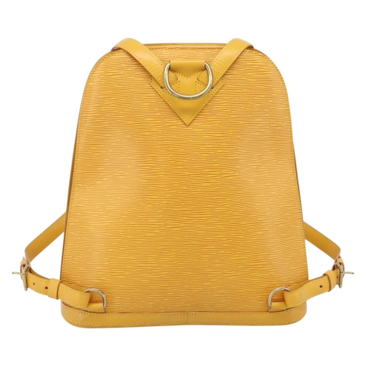 Louis Vuitton Gobelins Backpack Epi Leather, Yellow, Leather, Backpack