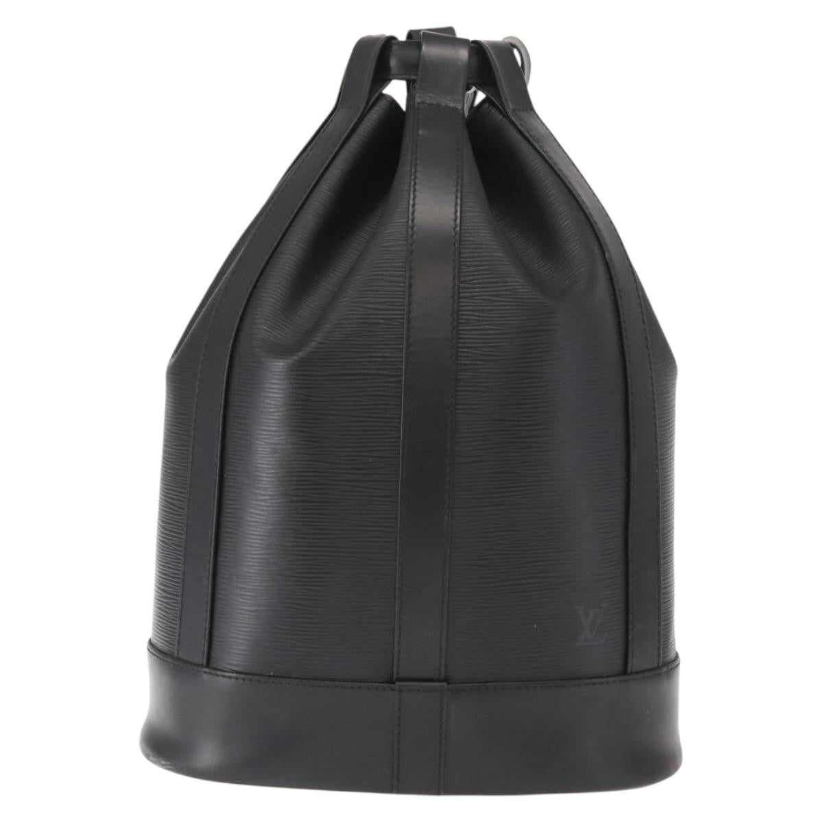 Louis Vuitton Randonnee Backpack Epi Leather, Black, Leather, Shoulder Bag