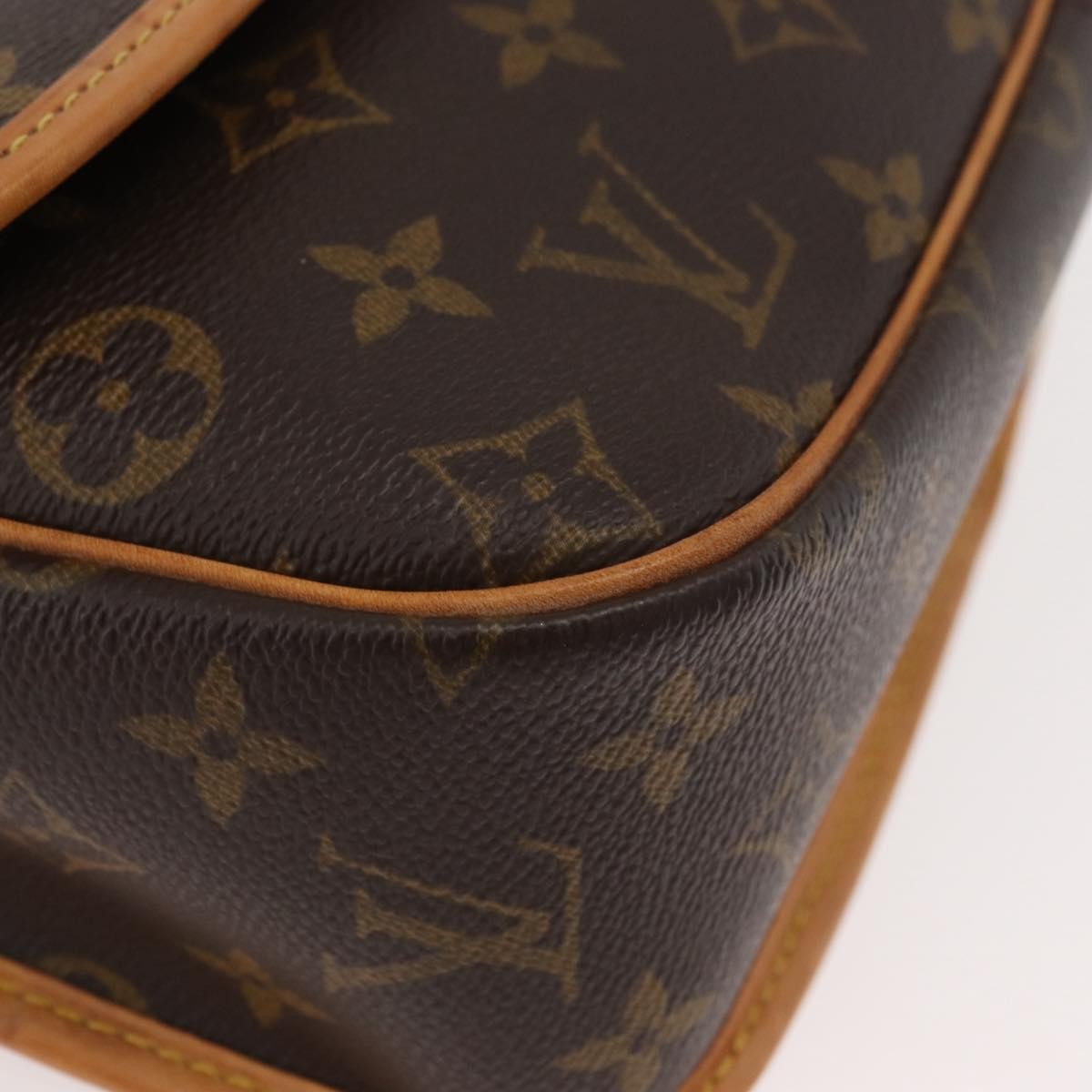 Louis Vuitton Sologne Handbag Monogram Canvas, Brown, Canvas, Shoulder Bag