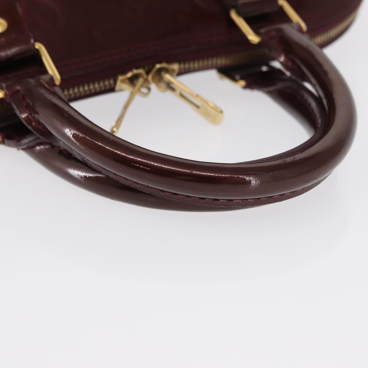 Louis Vuitton Alma Handbag Patent Leather, BURGUNDY, PATENT_LEATHER, Handbag