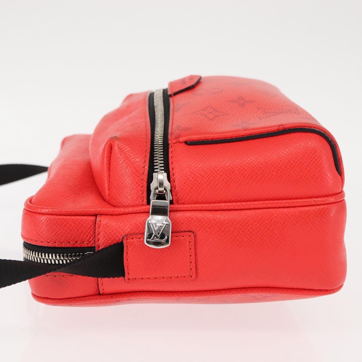 Louis Vuitton Outdoor Messenger Bag Taiga Leather, RED, LEATHER, Crossbody bag