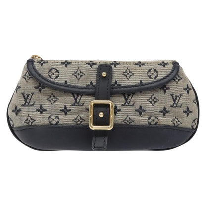 Louis Vuitton Anne Sophie Clutch Mini Lin, BLUE, CANVAS, Clutche & pouche