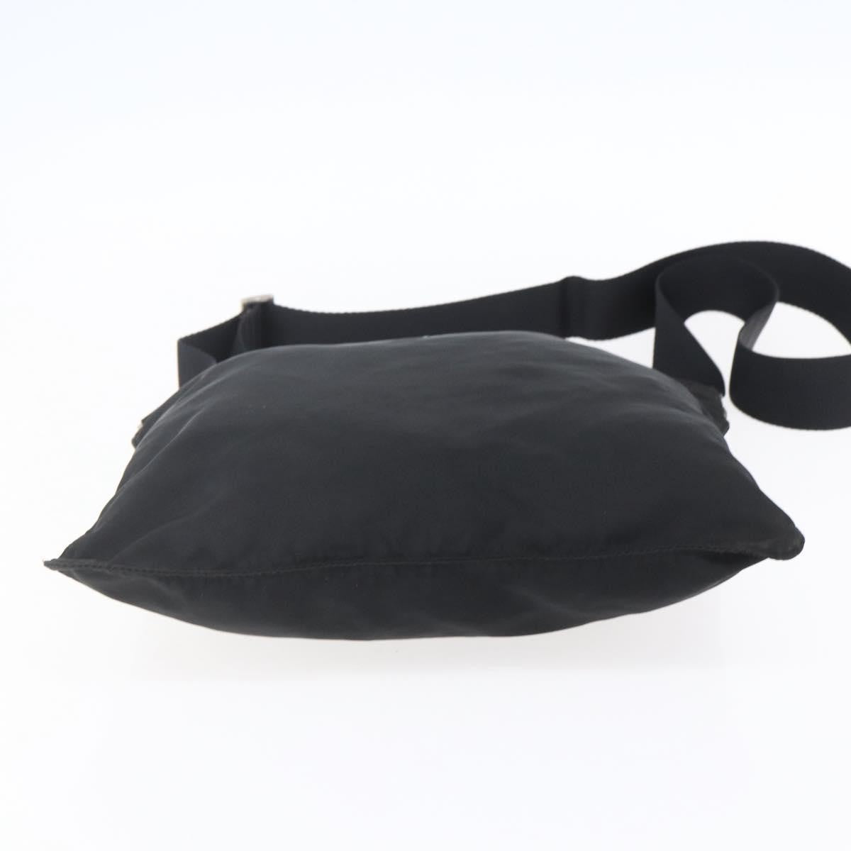 Prada Flat Messenger Bag Tessuto, Black, Nylon, Shoulder Bag