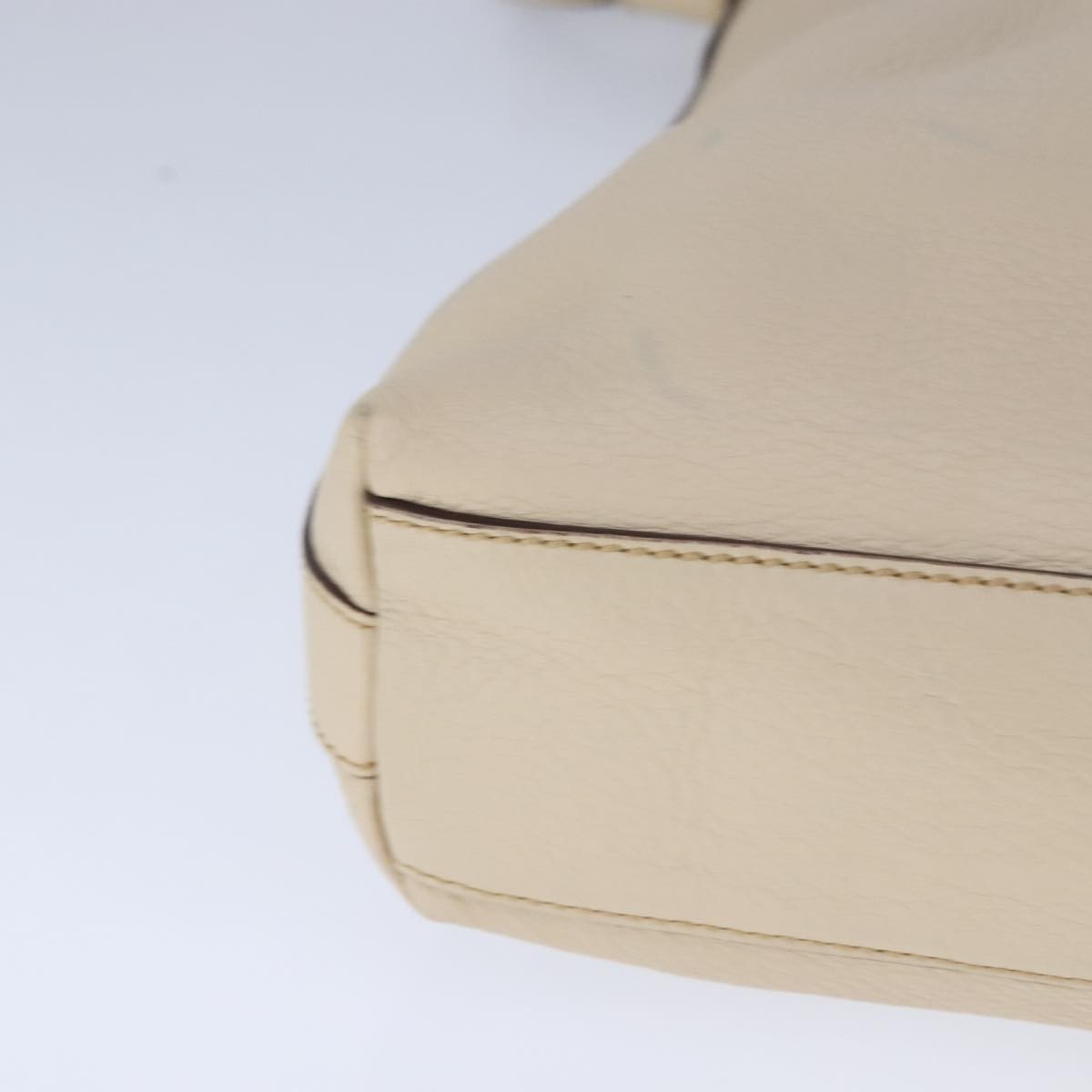 Salvatore Ferragamo Gancini Shoulder Bag Leather, BEIGE, LEATHER, Shoulder bag