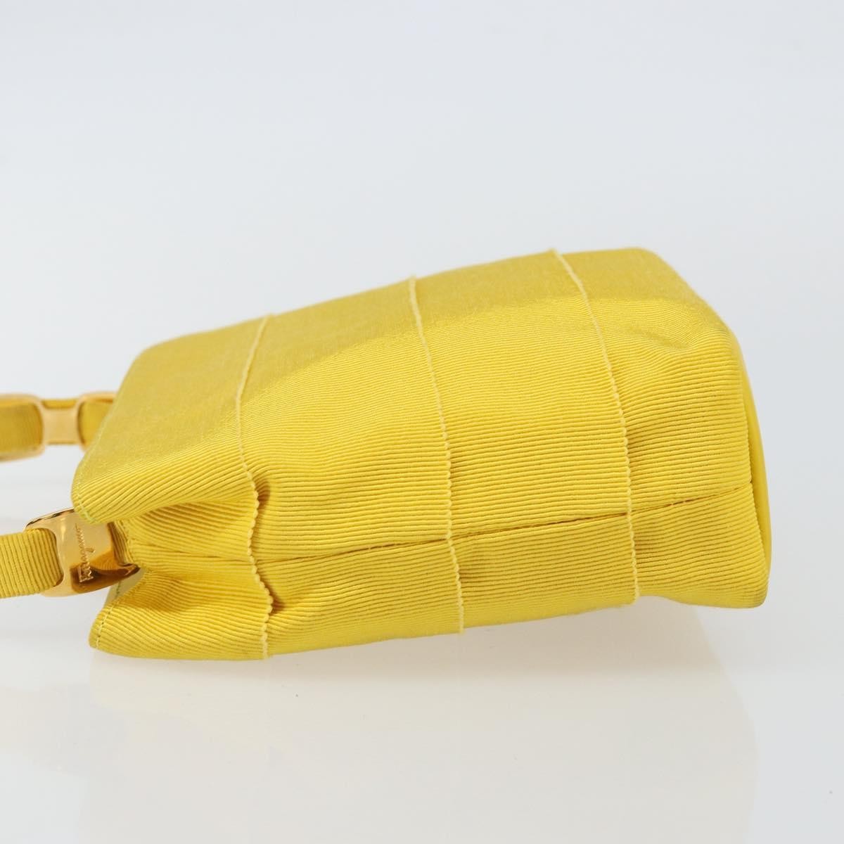 Salvatore Ferragamo Vala Handbag Nylon, YELLOW, NYLON, Handbag