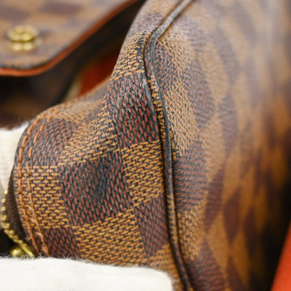 Louis Vuitton Naviglio Handbag Damier, Brown, Canvas, Shoulder Bag