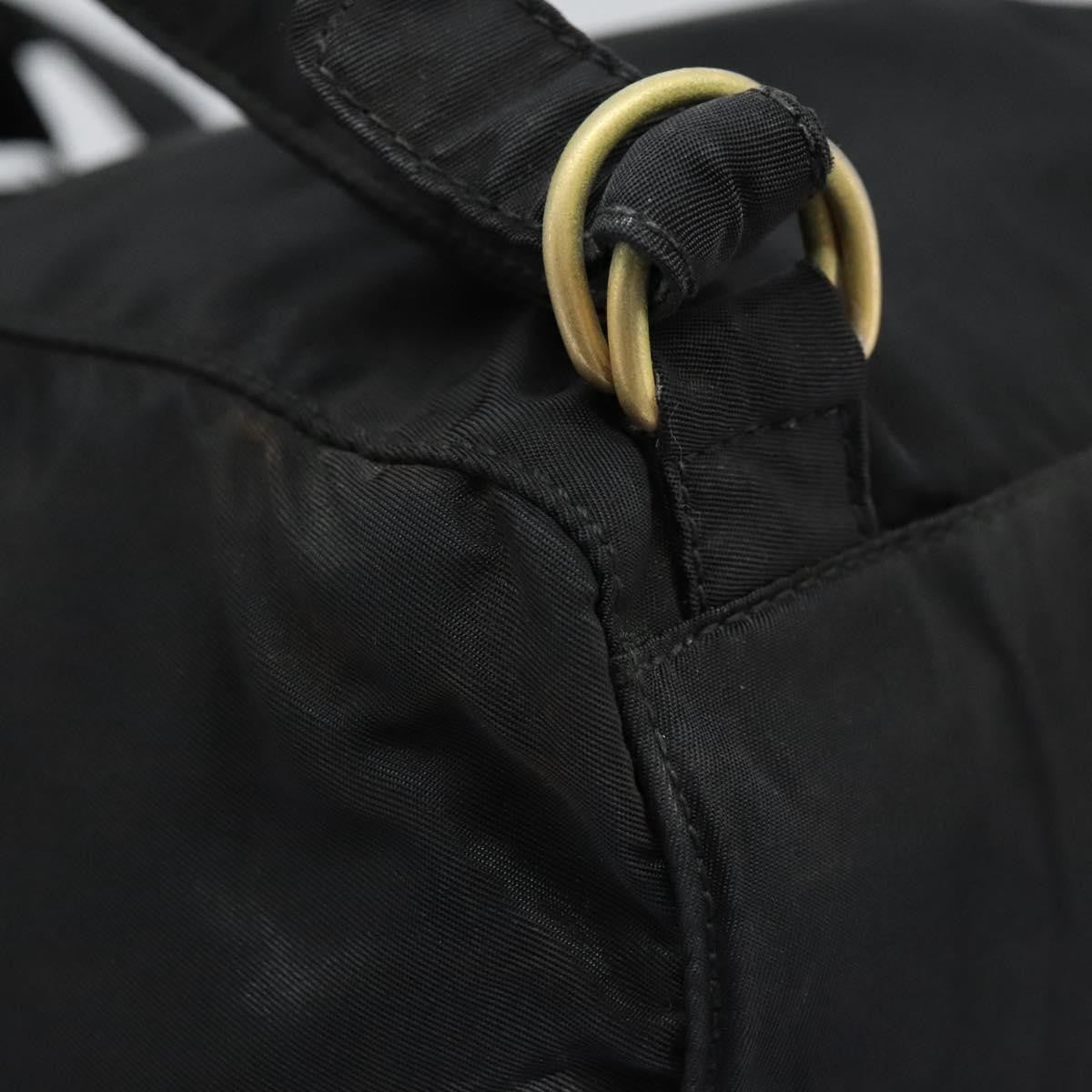 Prada Flap Drawstring Backpack Tessuto, BLACK, NYLON, Backpack